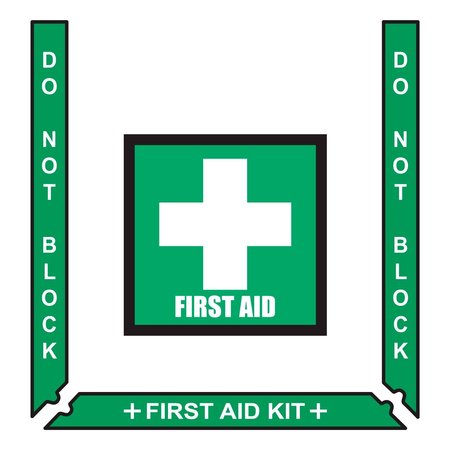 SUPERIOR MARK Floor Marking Kit, First Aid Kit , Vinyl IN-40-945-V
